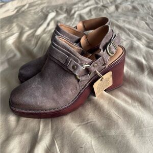 BOC Tan Leather Women's distressed Mules